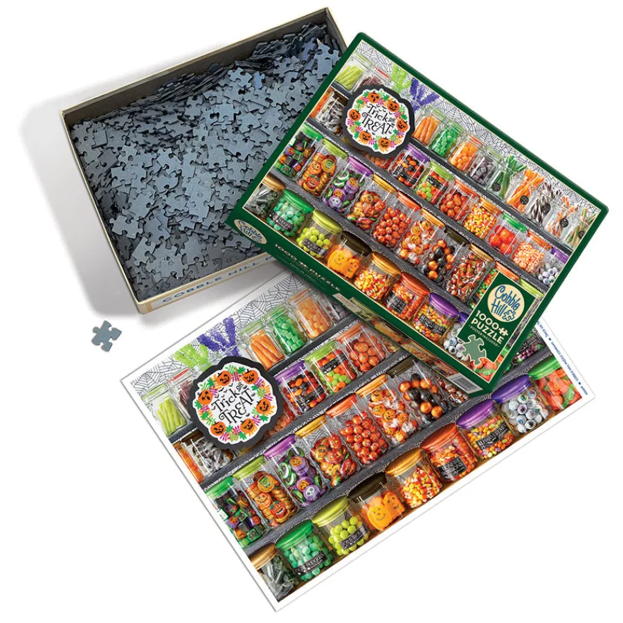 Cobble Hill Trick or Treat | 1000 Piece- 1000 Piece | No Calories Puzzles