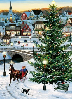 Cobble Hill Village Tree | 500 Piece- 500 Piece | Winter