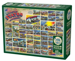 Cobble Hill Vintage American Postcards | 1000 Piece- 1000 Piece | Travel Inspiration