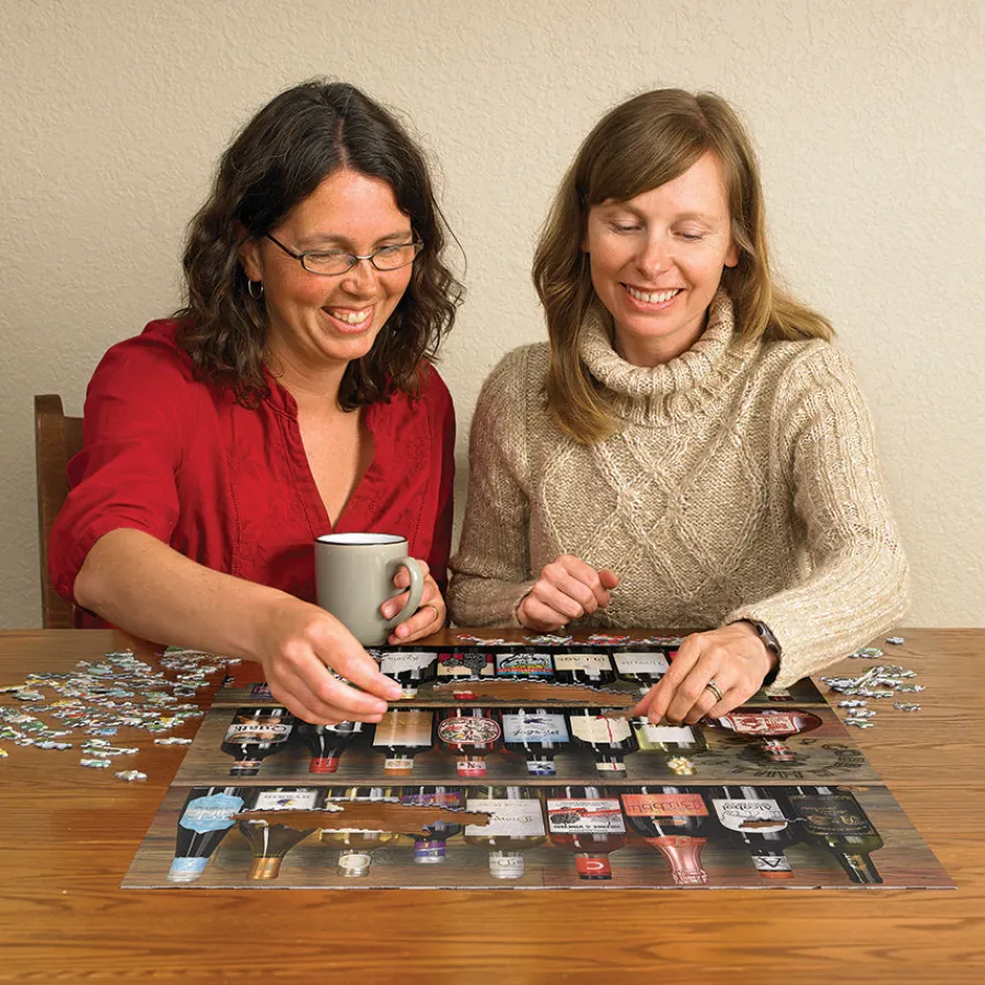 Cobble Hill Wine Alphabet | 1000 Piece- 1000 Piece | No Calories Puzzles
