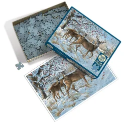 Cobble Hill Winter Deer | 500 Piece- 500 Piece | Wildlife