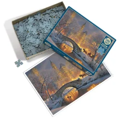 Cobble Hill Winter in the Park | 500 Piece- 500 Piece | Waterscape