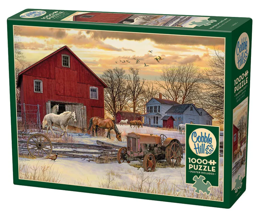Cobble Hill Winter on the Farm | 1000 Piece- 1000 Piece | Countryscape