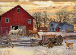 Cobble Hill Winter on the Farm | 1000 Piece- 1000 Piece | Countryscape