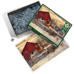 Cobble Hill Winter on the Farm | 1000 Piece- 1000 Piece | Countryscape