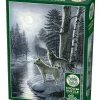 Cobble Hill Wolves by Moonlight | 1000 Piece- 1000 Piece | Mountainscape