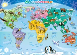 Cobble Hill World Map (tray) | 35 Piece Tray- Tray Puzzles