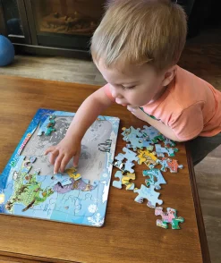 Cobble Hill World Map (tray) | 35 Piece Tray- Tray Puzzles