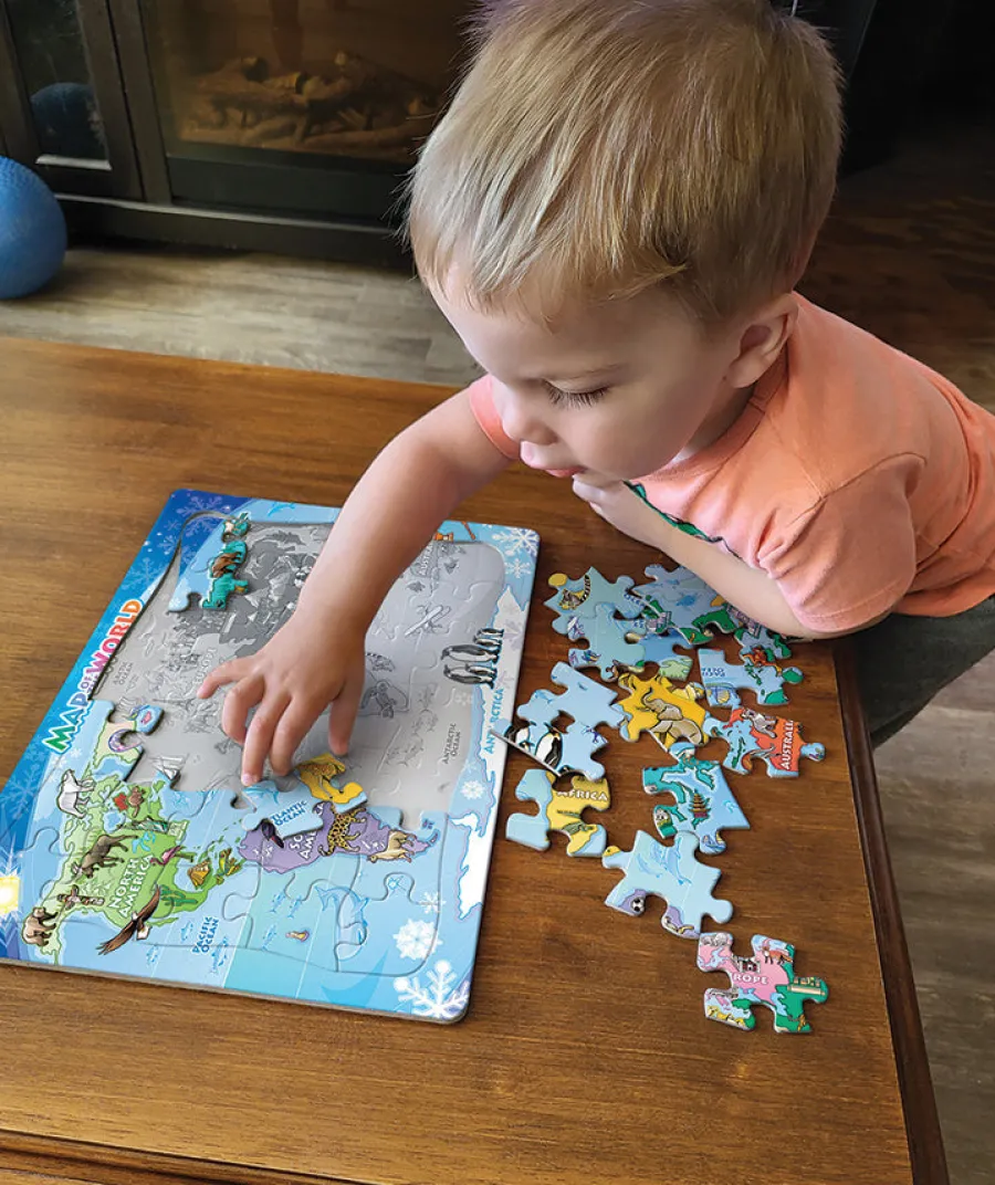 Cobble Hill World Map (tray) | 35 Piece Tray- Tray Puzzles