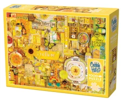 Cobble Hill Yellow | 1000 Piece- 1000 Piece | Collage - Busy